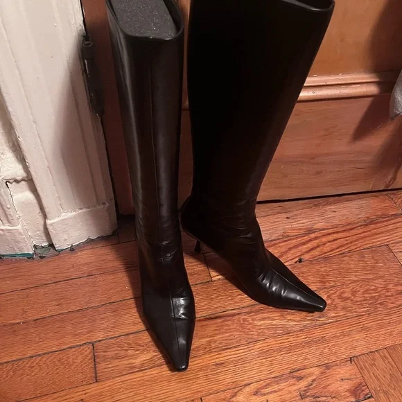 Jimmy Choo Black Heeled Boots - Picture 1 of 9